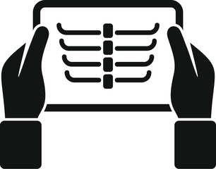 Chest Xray image icon simple vector. Medical health person. Hospital examination