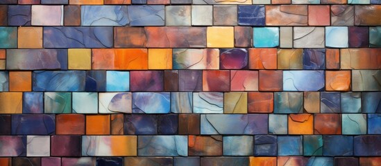 Colorful Mosaic Featuring Weathered Tiles