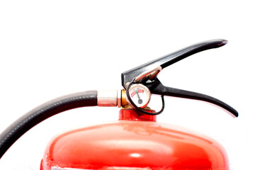 Close up of o detail of a fire extinguisher 