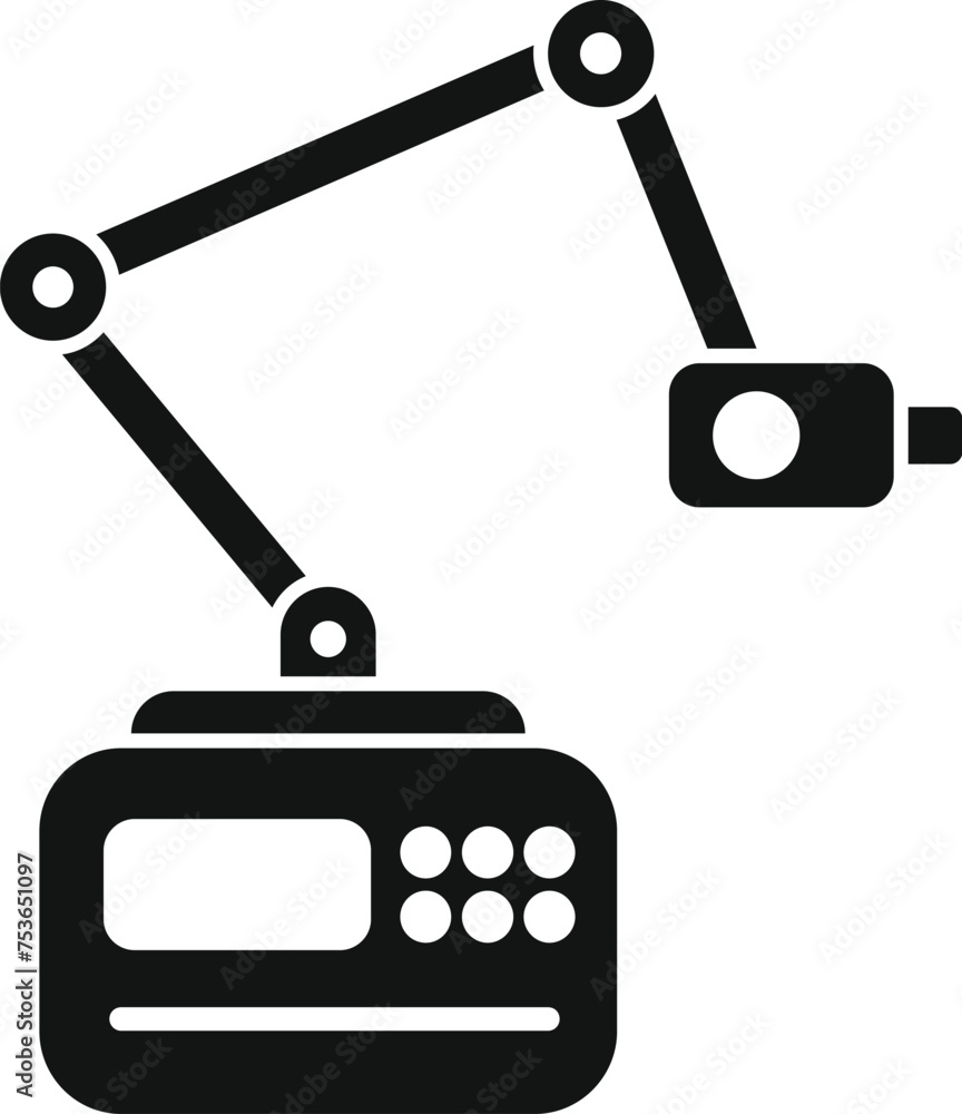 Poster examination scan icon simple vector. checkup body xray. person scan machine