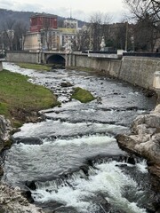 yantra river in gabrovo, bulgaria