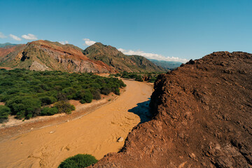 Views of Quebrada de las Conchas landmark in Salta, northern Argentina