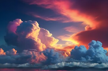 amazing colorful clouds design background 