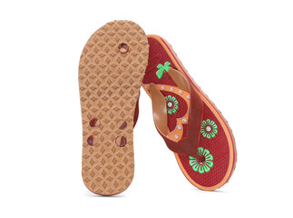 floral design womens eva flip-flop isolated 