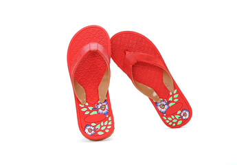 floral design womens eva flip-flop isolated 
