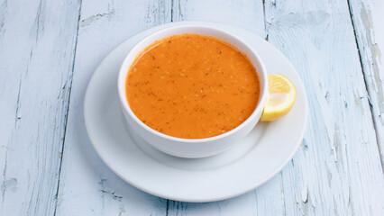 Lentil soup bowl