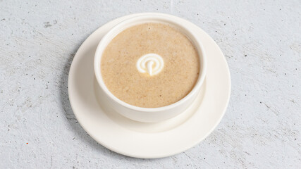 Mushroom soup bowl