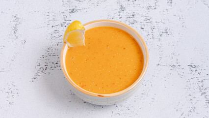 Lentil soup bowl