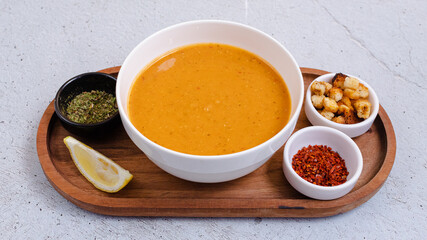 Lentil soup bowl