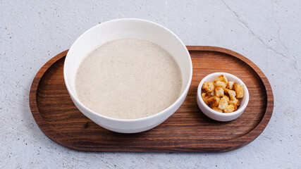 Mushroom soup bowl