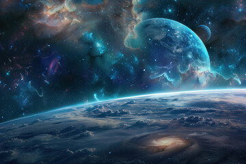 Breathtaking Space Scenery, Beautiful Universe, Generative AI