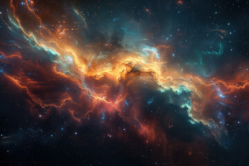 Fototapeta premium Breathtaking Space Scenery, Beautiful Universe, Generative AI