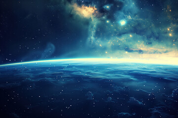 Fototapeta premium Breathtaking Space Scenery, Beautiful Universe, Generative AI