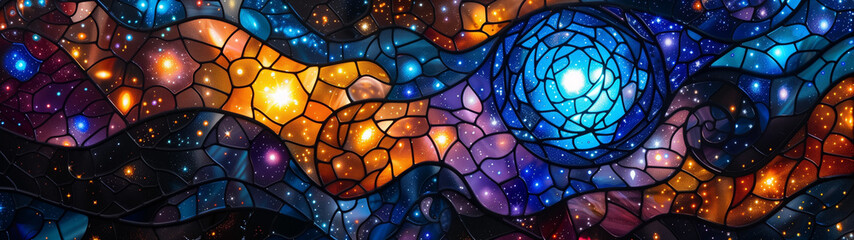Stellar Splendor in Glass Mosaic