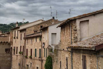 Historic buildings of Bevagna, Umbria, Italy