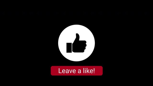 Leave a like animation for youtube.
Alpha channel.