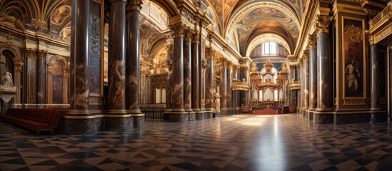 Fototapeta premium Interior of Saint Isaac s Cathedral in Saint Petersburg Russia Orthodox Cathedral