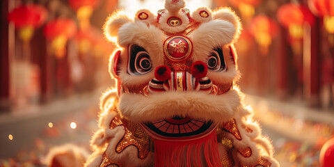 Drache des Chinesischen Neujahrsfests - obrazy, fototapety, plakaty