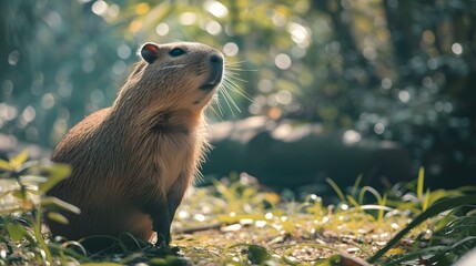 a cinematic and Dramatic portrait image for Capybara