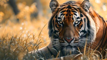 a cinematic and Dramatic portrait image for tiger