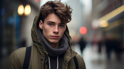 Fototapeta premium A young person radiating confidence in a success scenario,