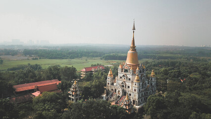 Buu Long pagoda at District 9, Ho Chi Minh City, Vietnam - obrazy, fototapety, plakaty