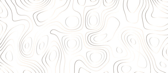 Abstract topography wavy line map background. vector illustration. topography map on land vector terrain Illustration. Black on white contours vector topography stylized height of the lines.	