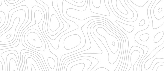 Abstract topography wavy line map background. vector illustration. topography map on land vector terrain Illustration. Black on white contours vector topography stylized height of the lines.	