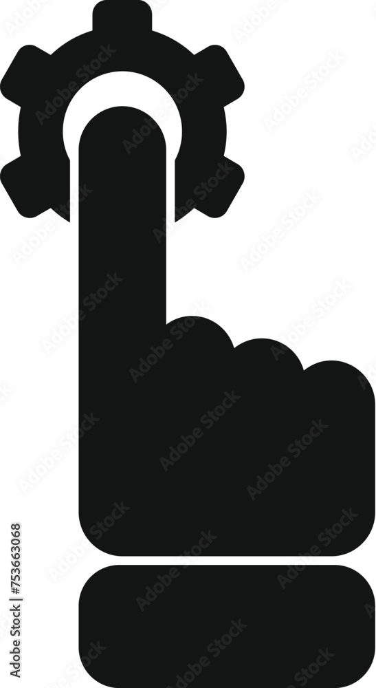 Poster technical gear touch icon simple vector. mobile sim dual. data boost