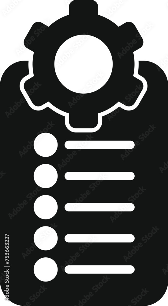 Aufkleber access gear overview icon simple vector. cooperation machine. cog tech