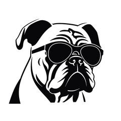 boxer dog  silhouette