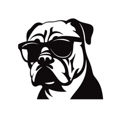 boxer dog  silhouette