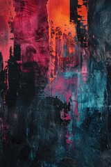 Abstract colorful background, oil paints