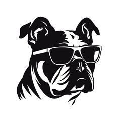 boxer dog  silhouette