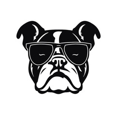 boxer dog  silhouette