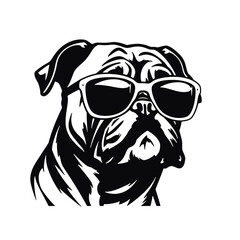 boxer dog  silhouette