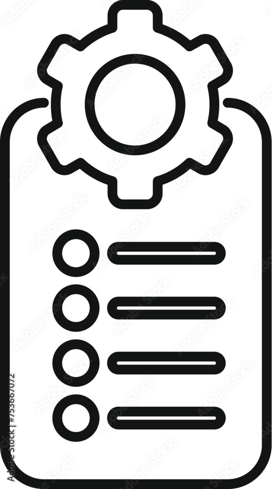 Aufkleber access gear overview icon outline vector. cooperation machine. cog tech