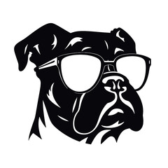 dog wearing sunglasses