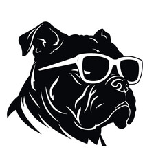 dog wearing sunglasses