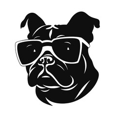 Naklejka premium dog wearing sunglasses