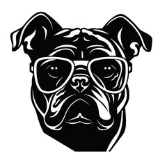 dog wearing sunglasses