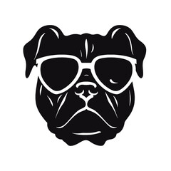 dog wearing sunglasses