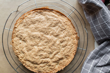 Plain carrot cake without topping