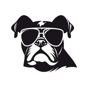 bulldog with sunglasses