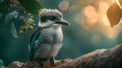 a cinematic and Dramatic portrait image for kookaburra