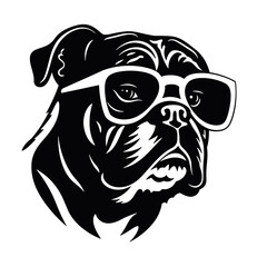 Obraz premium bulldog silhouette