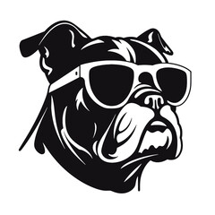 English bulldog silhouette