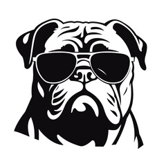 English bulldog silhouette