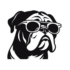 English bulldog silhouette