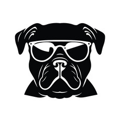 English bulldog silhouette